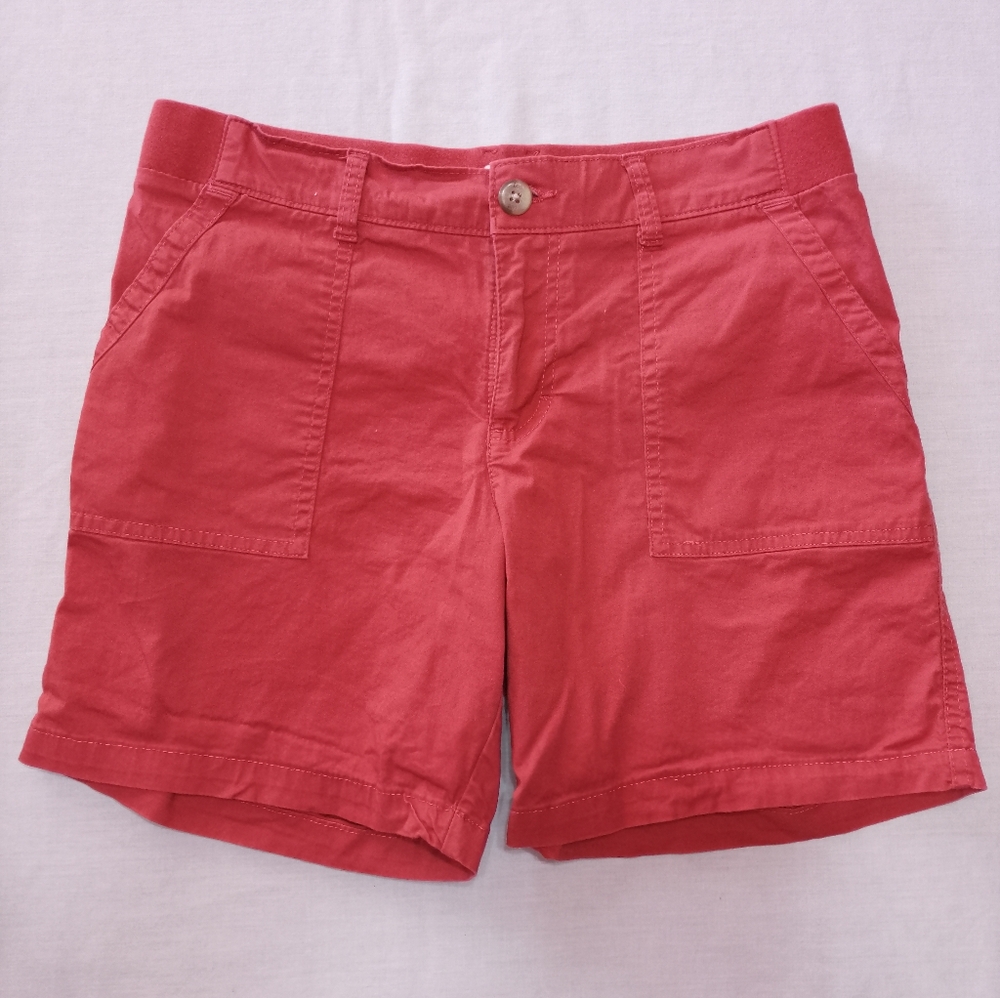 Lee Regular Fit Bermuda Mid Rise Brick Red Shorts